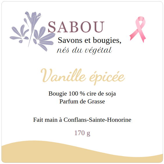 Bougie Octobre Rose Duralex® – Pin’s offert | SABOU – Image 2